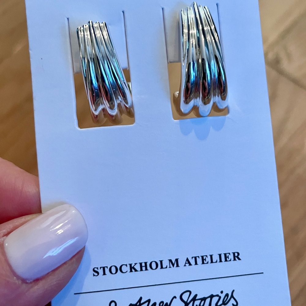 & Other Stories Silver Hoop Earrings